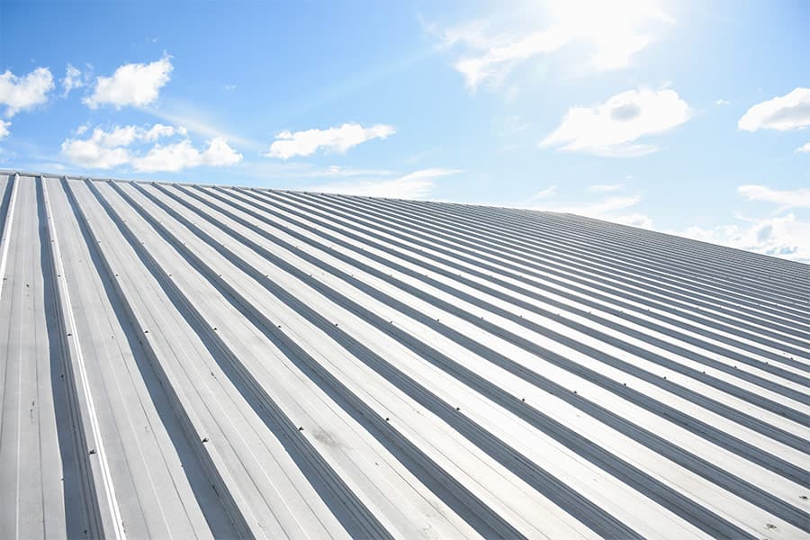 Commercial metal roofing project