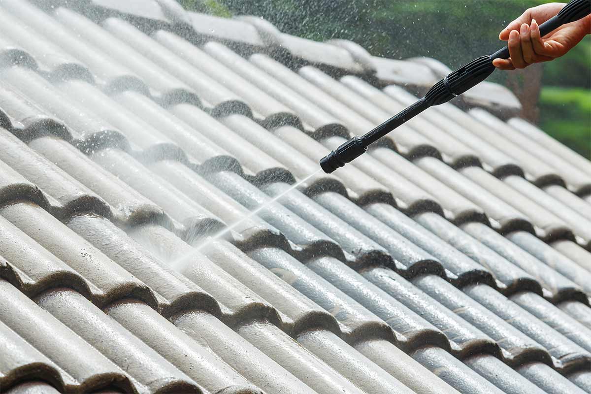 Soft wash cleaning